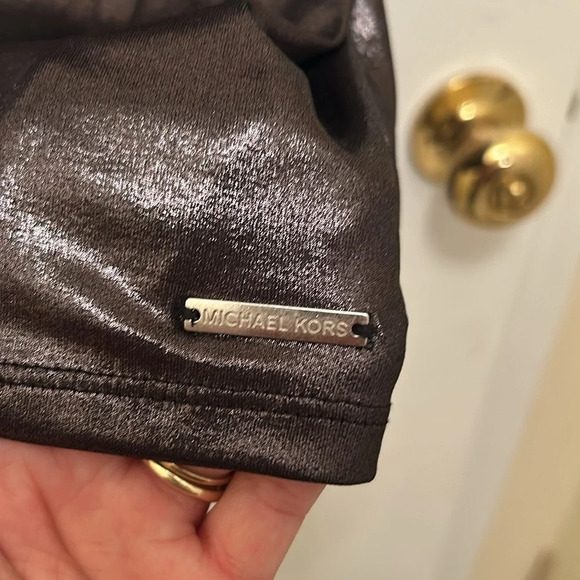 Michael Kors one-sided open shoulder metallic top, size L - Picture 6 of 7